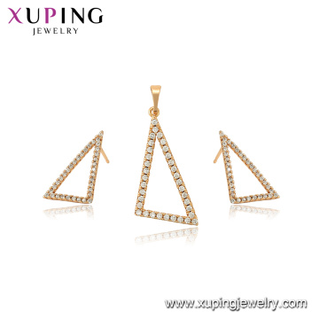 65006 xuping plus nouveau mode simple triangle forme bijoux ensemble pour les femmes